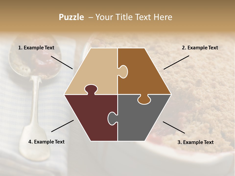 Dish Of Rhubarb And Blood Orange Crumble PowerPoint Template
