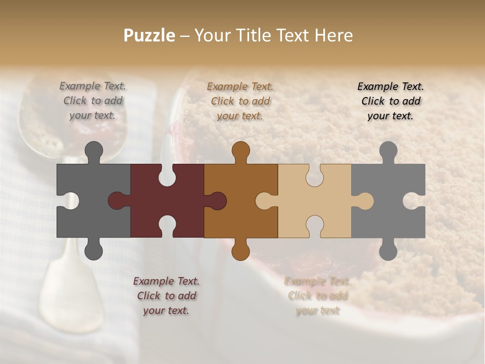 Dish Of Rhubarb And Blood Orange Crumble PowerPoint Template