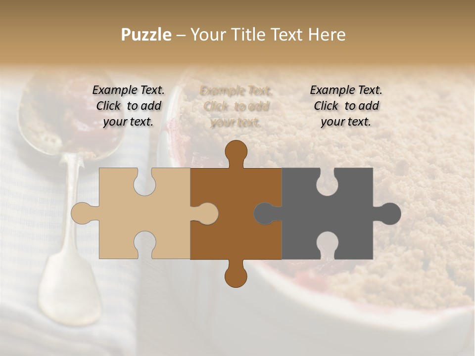 Dish Of Rhubarb And Blood Orange Crumble PowerPoint Template