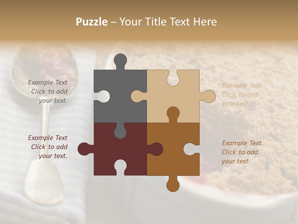 Dish Of Rhubarb And Blood Orange Crumble PowerPoint Template