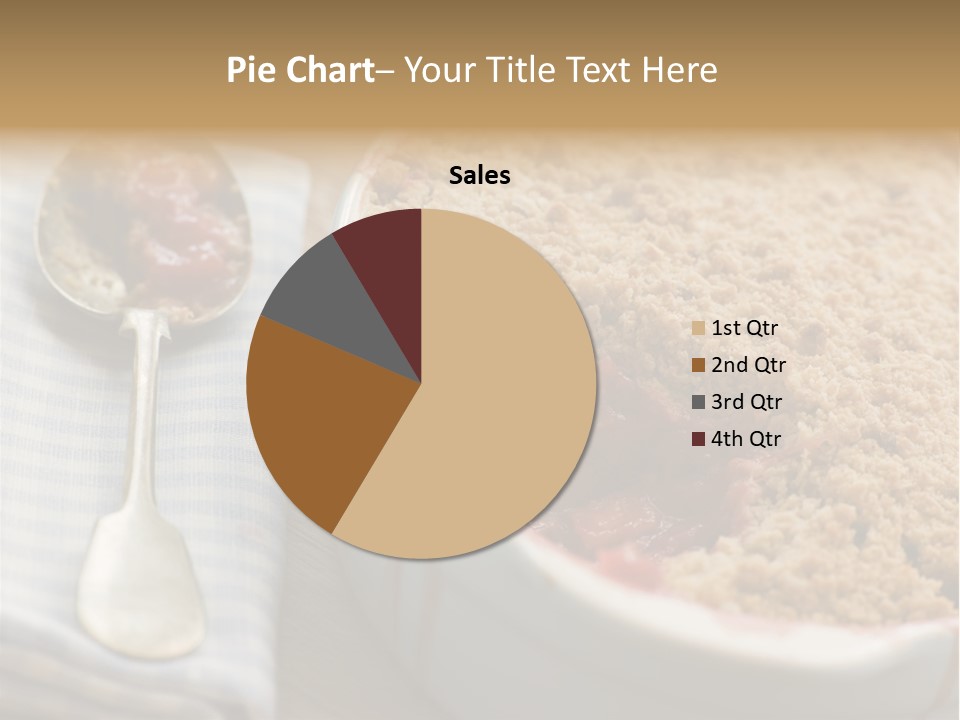 Dish Of Rhubarb And Blood Orange Crumble PowerPoint Template