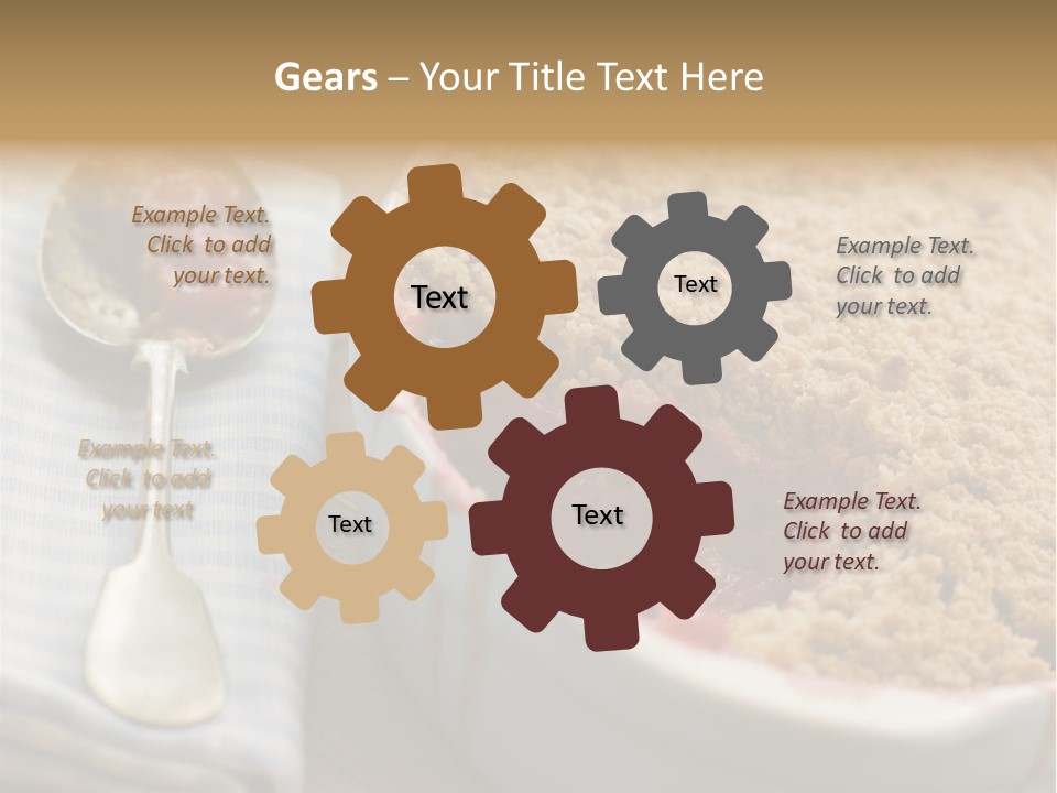 Dish Of Rhubarb And Blood Orange Crumble PowerPoint Template