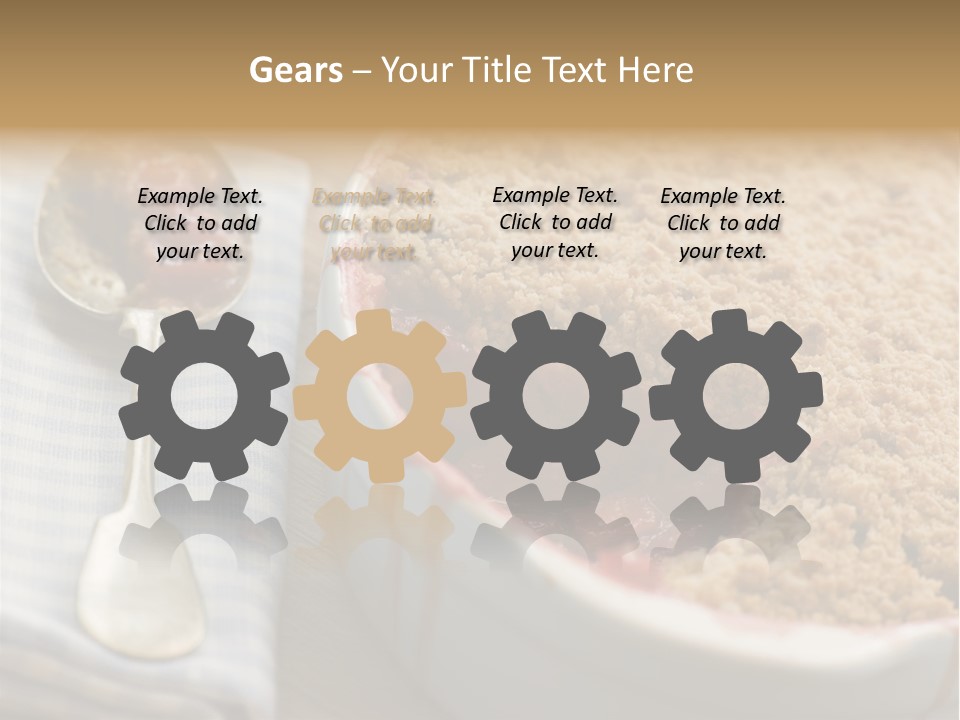 Dish Of Rhubarb And Blood Orange Crumble PowerPoint Template
