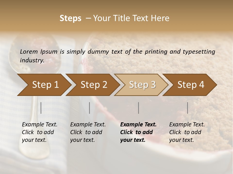 Dish Of Rhubarb And Blood Orange Crumble PowerPoint Template