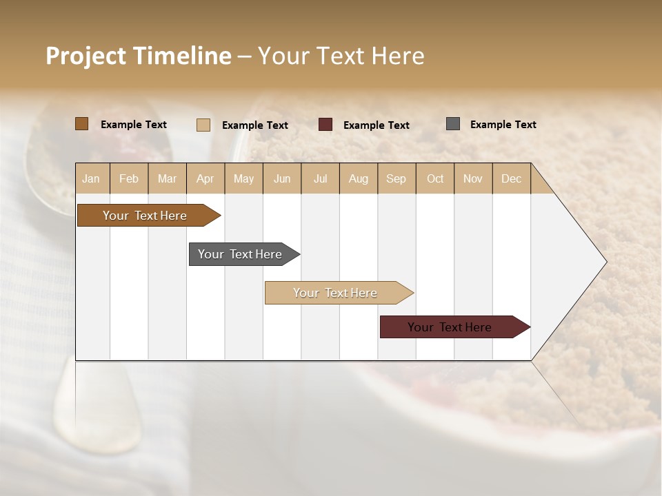 Dish Of Rhubarb And Blood Orange Crumble PowerPoint Template