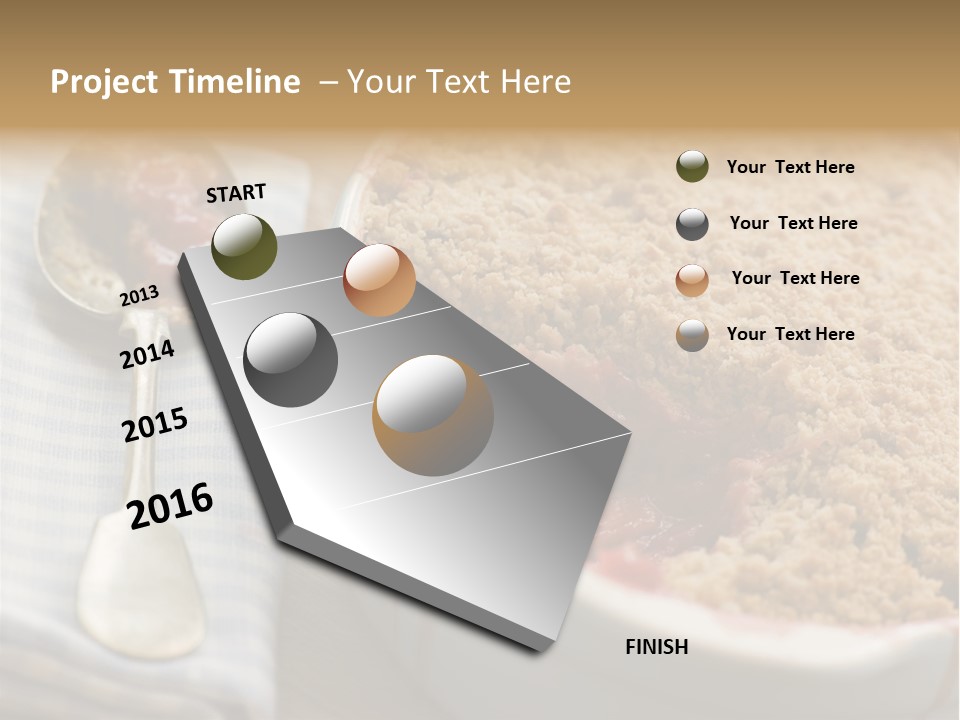 Dish Of Rhubarb And Blood Orange Crumble PowerPoint Template