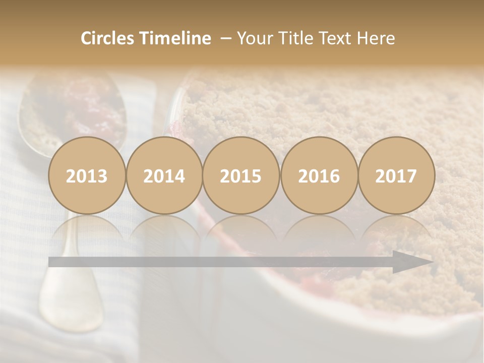 Dish Of Rhubarb And Blood Orange Crumble PowerPoint Template