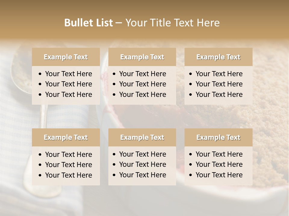 Dish Of Rhubarb And Blood Orange Crumble PowerPoint Template