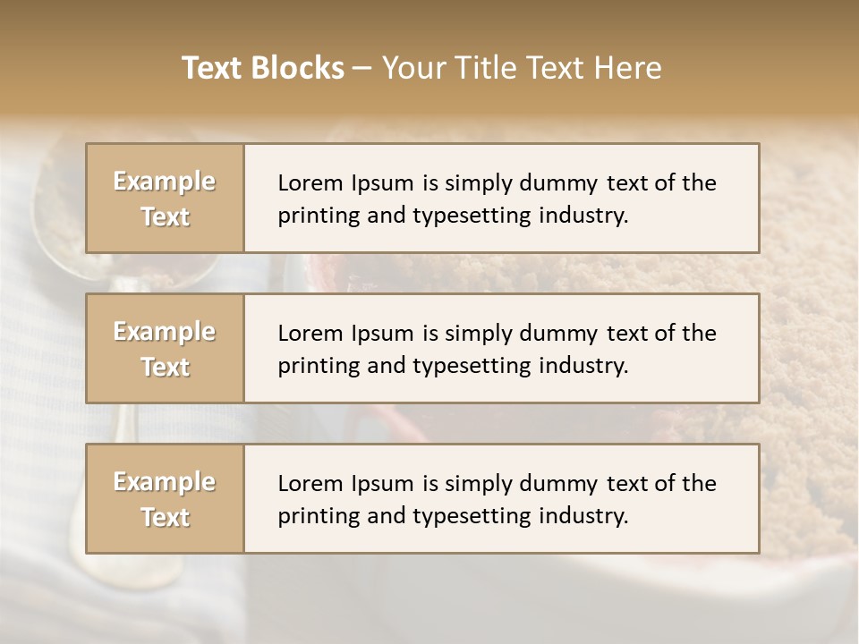 Dish Of Rhubarb And Blood Orange Crumble PowerPoint Template