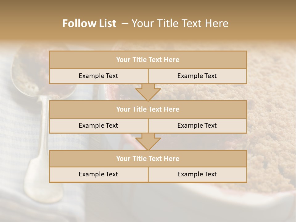 Dish Of Rhubarb And Blood Orange Crumble PowerPoint Template