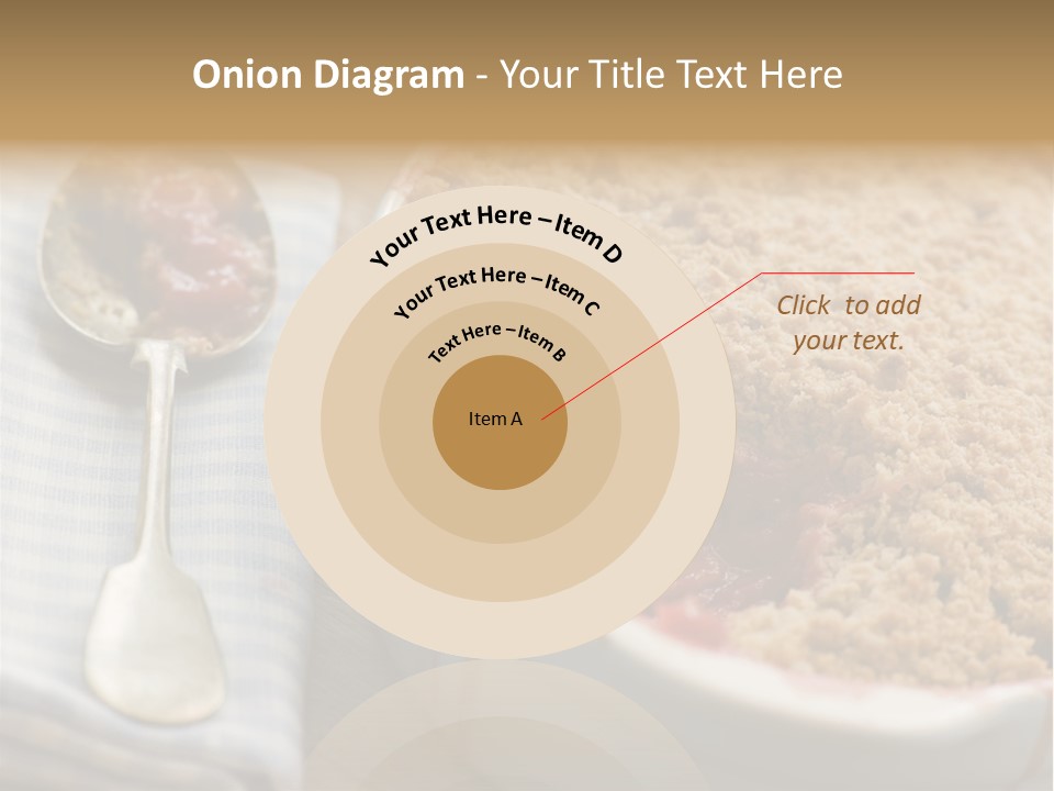 Dish Of Rhubarb And Blood Orange Crumble PowerPoint Template