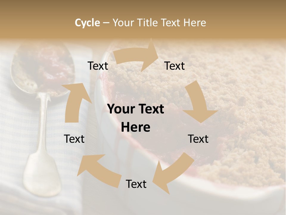 Dish Of Rhubarb And Blood Orange Crumble PowerPoint Template