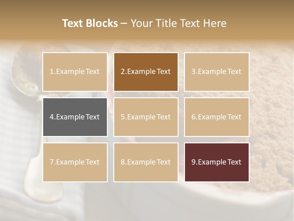 Dish Of Rhubarb And Blood Orange Crumble PowerPoint Template