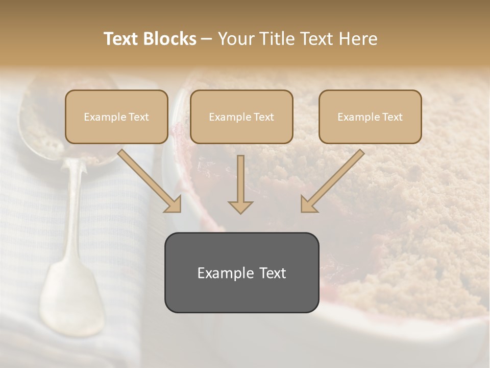 Dish Of Rhubarb And Blood Orange Crumble PowerPoint Template