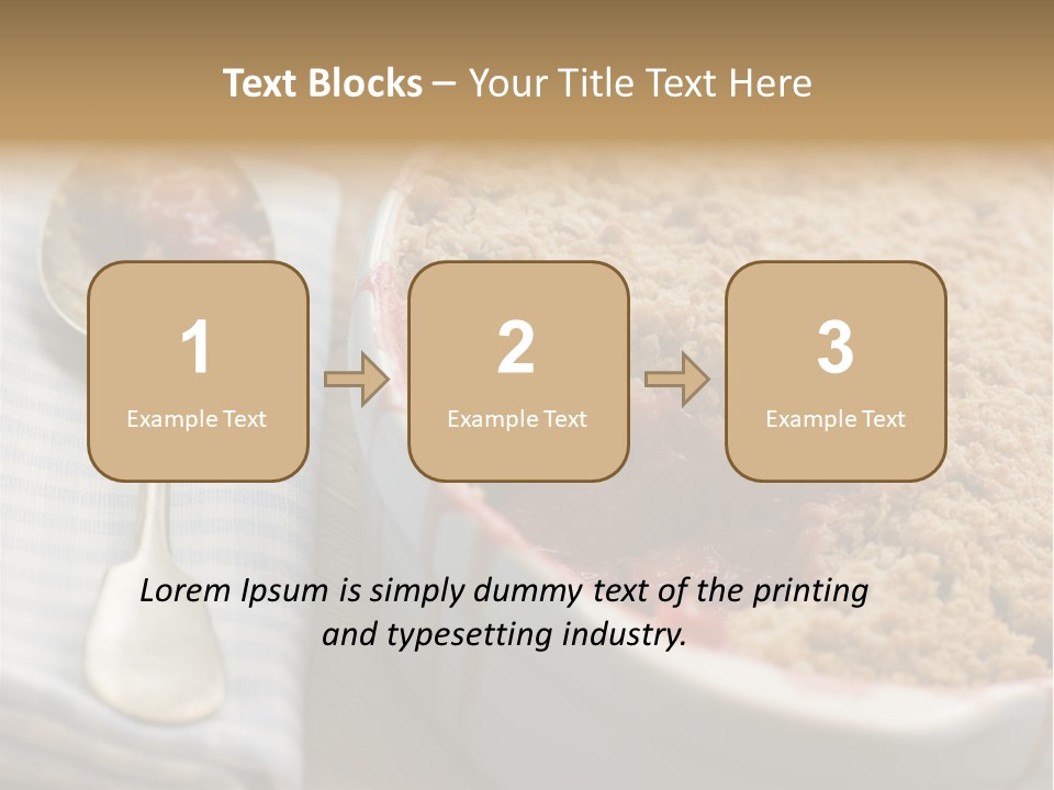 Dish Of Rhubarb And Blood Orange Crumble PowerPoint Template