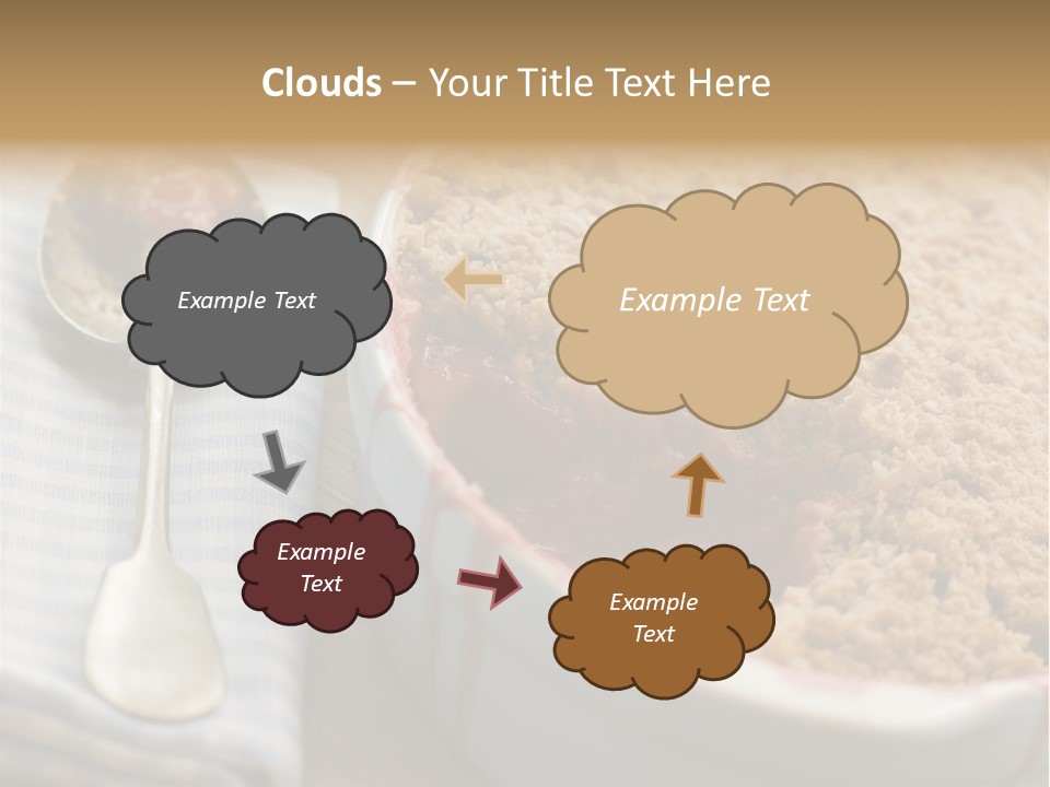Dish Of Rhubarb And Blood Orange Crumble PowerPoint Template