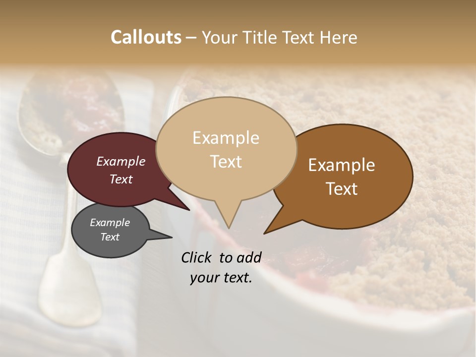 Dish Of Rhubarb And Blood Orange Crumble PowerPoint Template