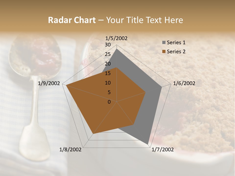 Dish Of Rhubarb And Blood Orange Crumble PowerPoint Template
