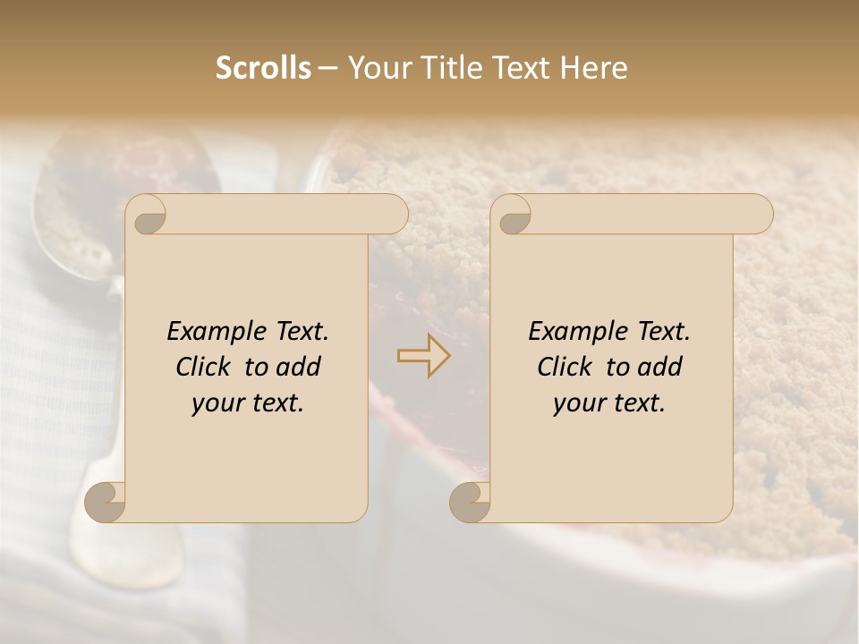 Dish Of Rhubarb And Blood Orange Crumble PowerPoint Template