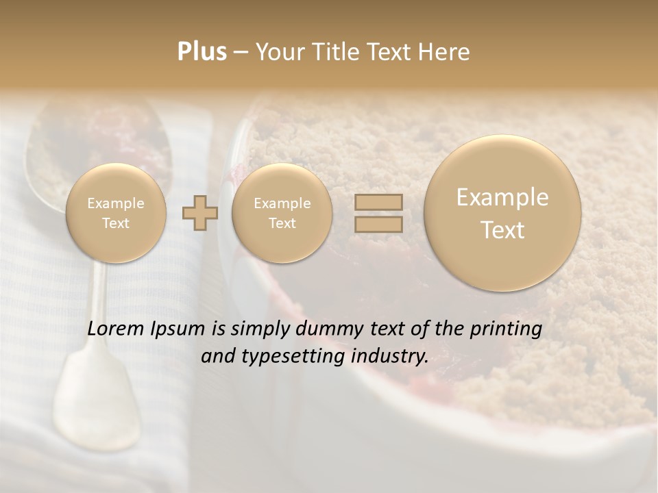 Dish Of Rhubarb And Blood Orange Crumble PowerPoint Template