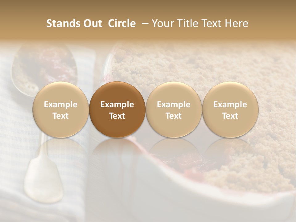 Dish Of Rhubarb And Blood Orange Crumble PowerPoint Template