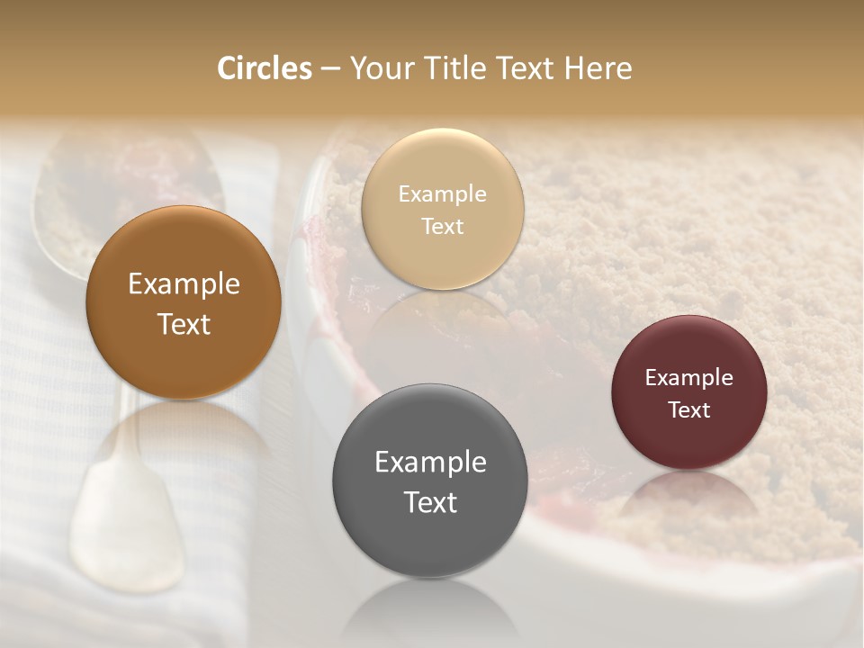 Dish Of Rhubarb And Blood Orange Crumble PowerPoint Template