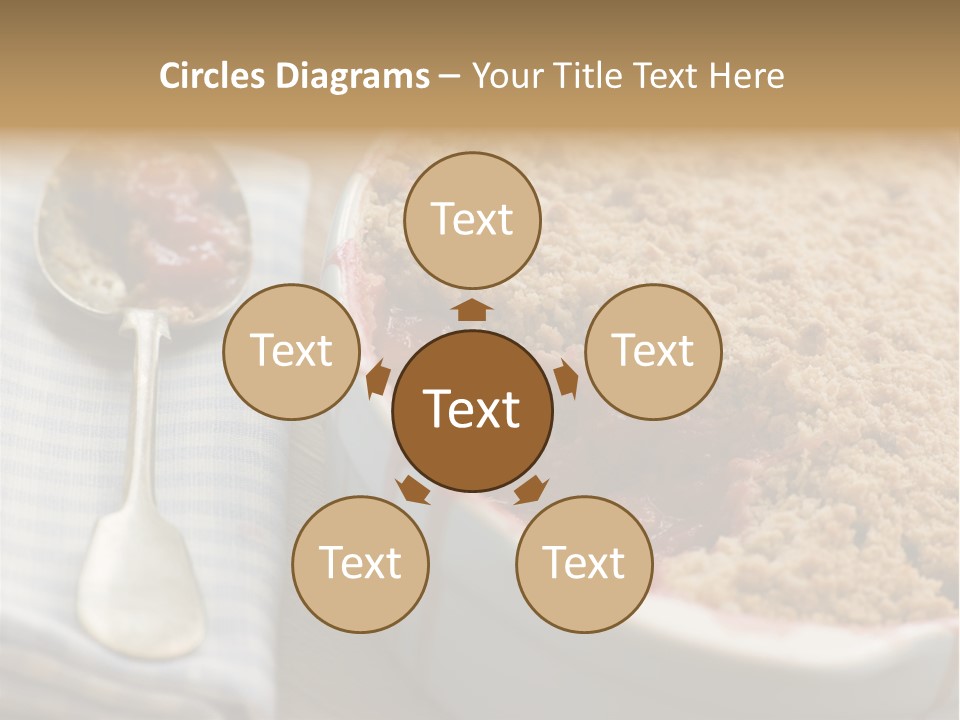 Dish Of Rhubarb And Blood Orange Crumble PowerPoint Template