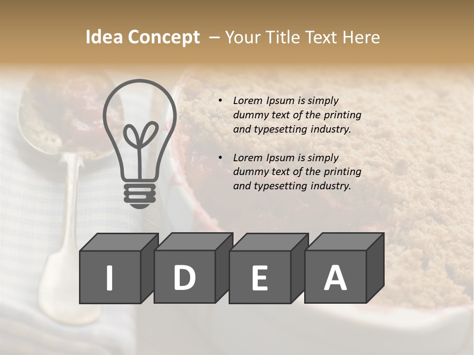 Dish Of Rhubarb And Blood Orange Crumble PowerPoint Template