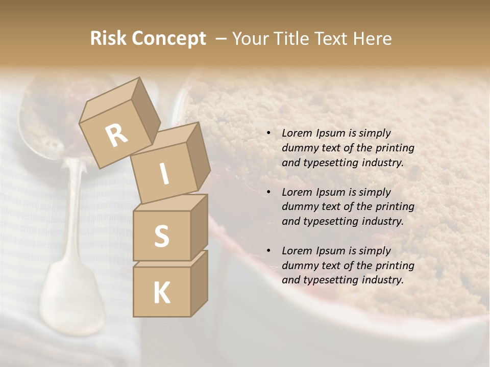 Dish Of Rhubarb And Blood Orange Crumble PowerPoint Template