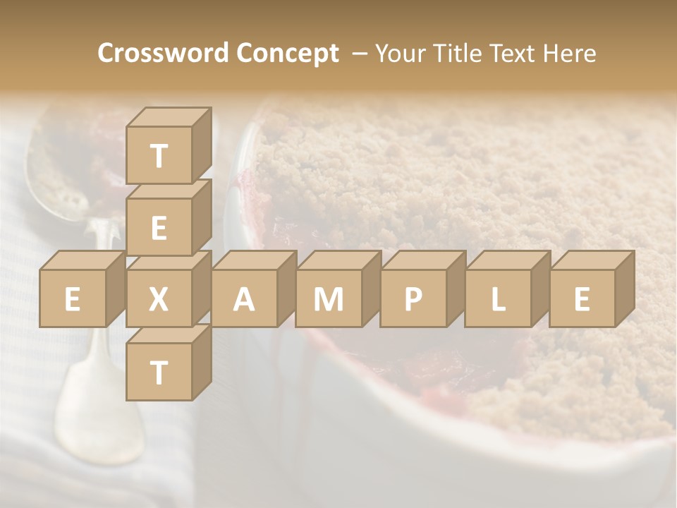 Dish Of Rhubarb And Blood Orange Crumble PowerPoint Template