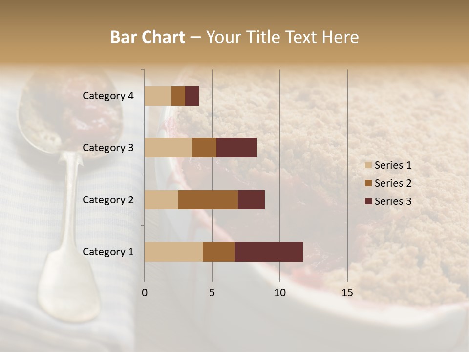 Dish Of Rhubarb And Blood Orange Crumble PowerPoint Template
