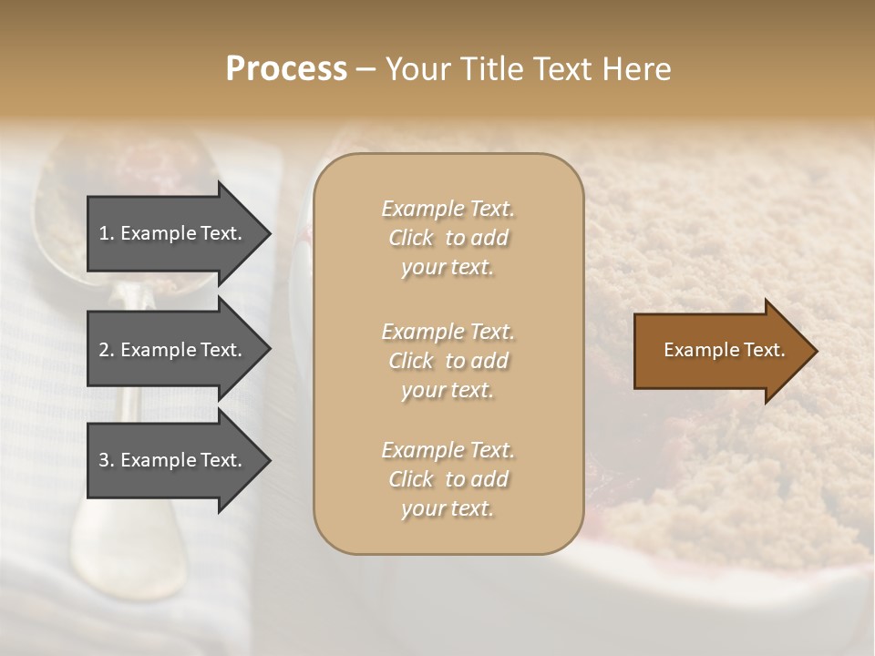 Dish Of Rhubarb And Blood Orange Crumble PowerPoint Template