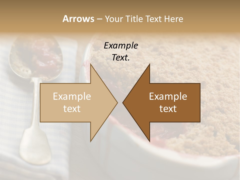 Dish Of Rhubarb And Blood Orange Crumble PowerPoint Template