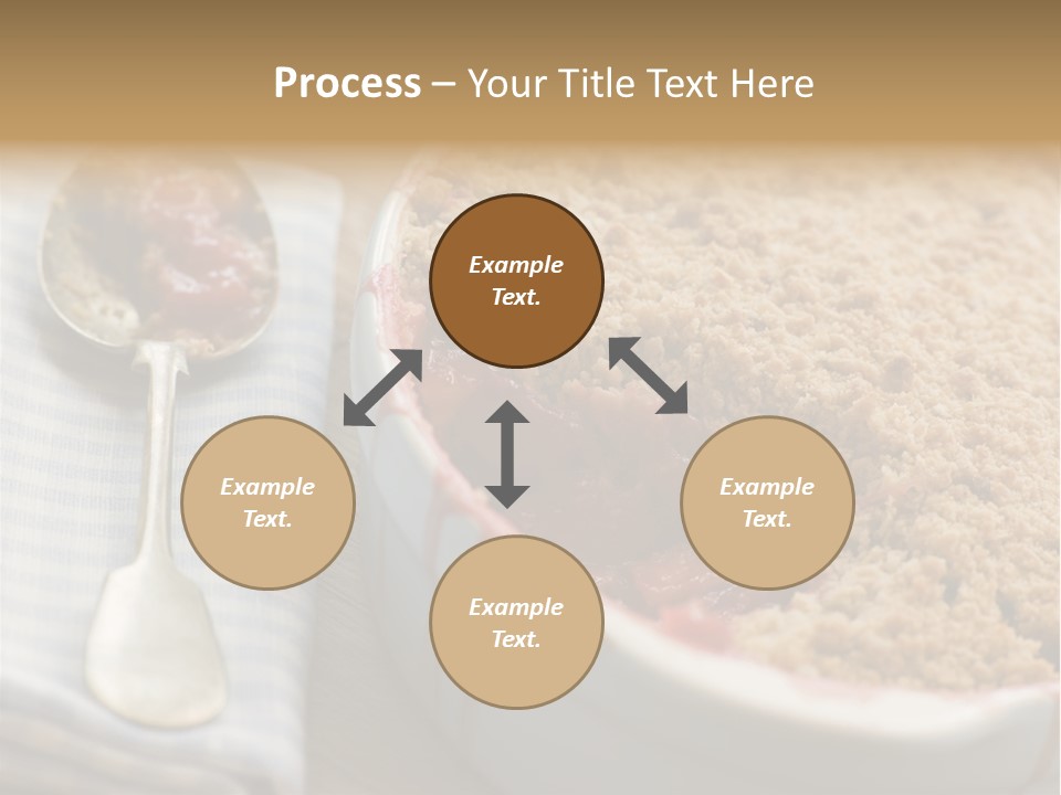 Dish Of Rhubarb And Blood Orange Crumble PowerPoint Template