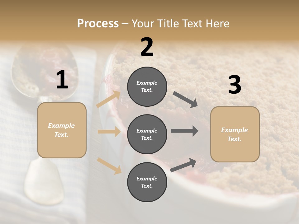 Dish Of Rhubarb And Blood Orange Crumble PowerPoint Template