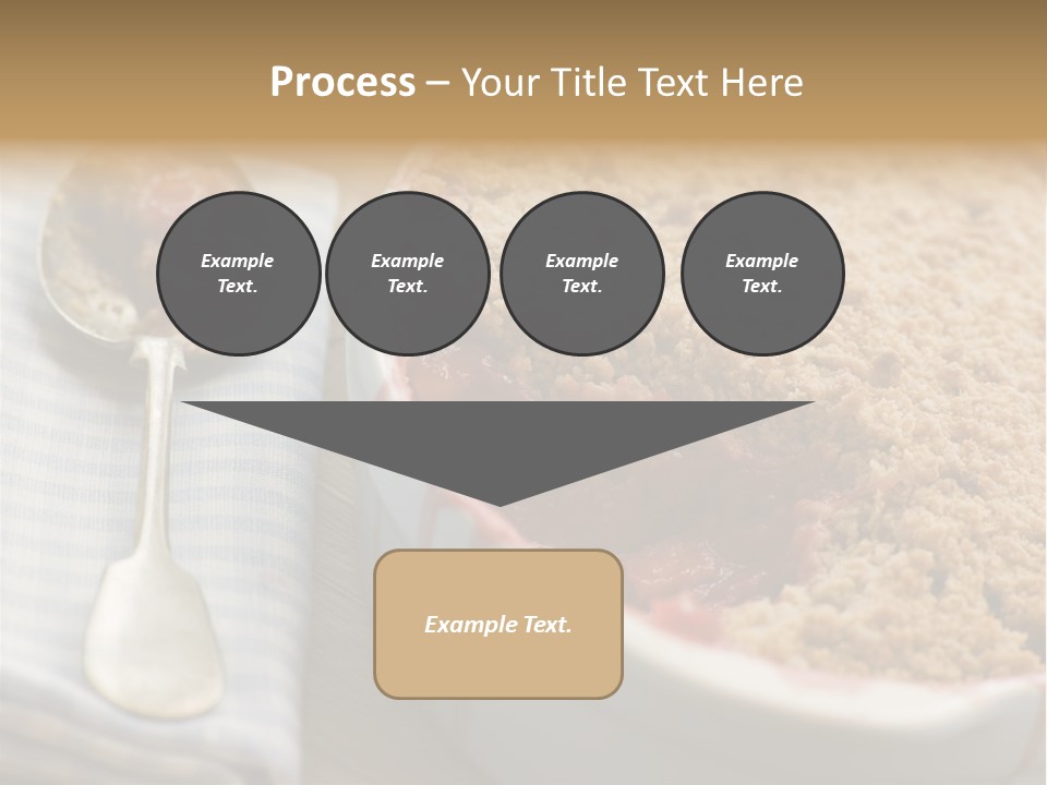 Dish Of Rhubarb And Blood Orange Crumble PowerPoint Template