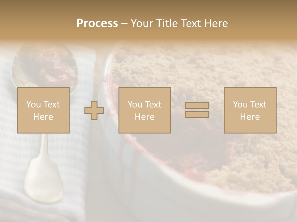 Dish Of Rhubarb And Blood Orange Crumble PowerPoint Template