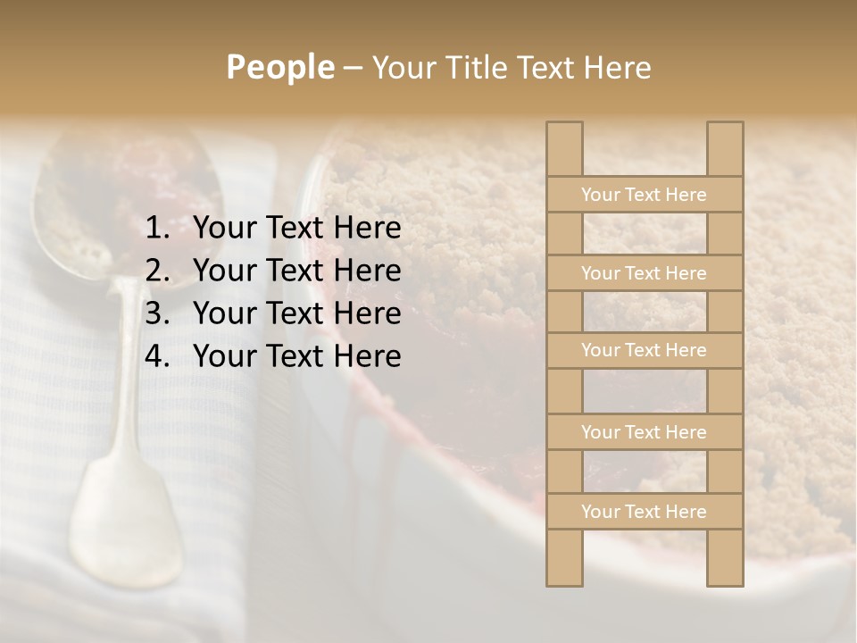 Dish Of Rhubarb And Blood Orange Crumble PowerPoint Template