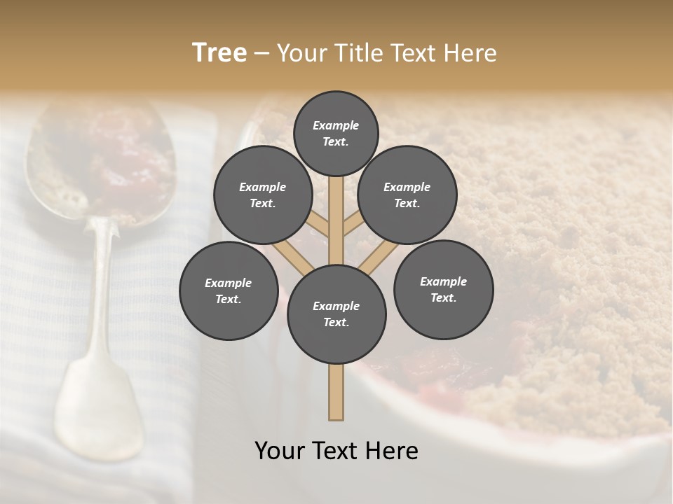 Dish Of Rhubarb And Blood Orange Crumble PowerPoint Template