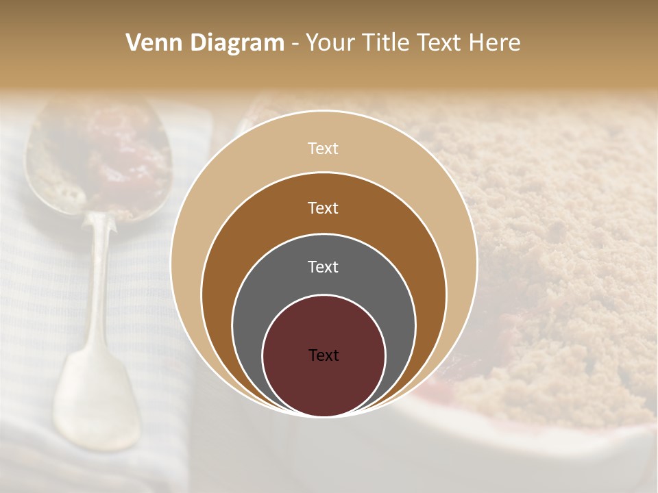 Dish Of Rhubarb And Blood Orange Crumble PowerPoint Template