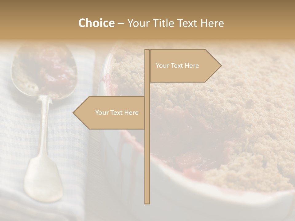 Dish Of Rhubarb And Blood Orange Crumble PowerPoint Template