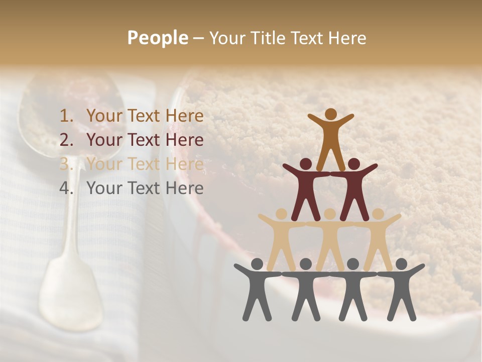 Dish Of Rhubarb And Blood Orange Crumble PowerPoint Template