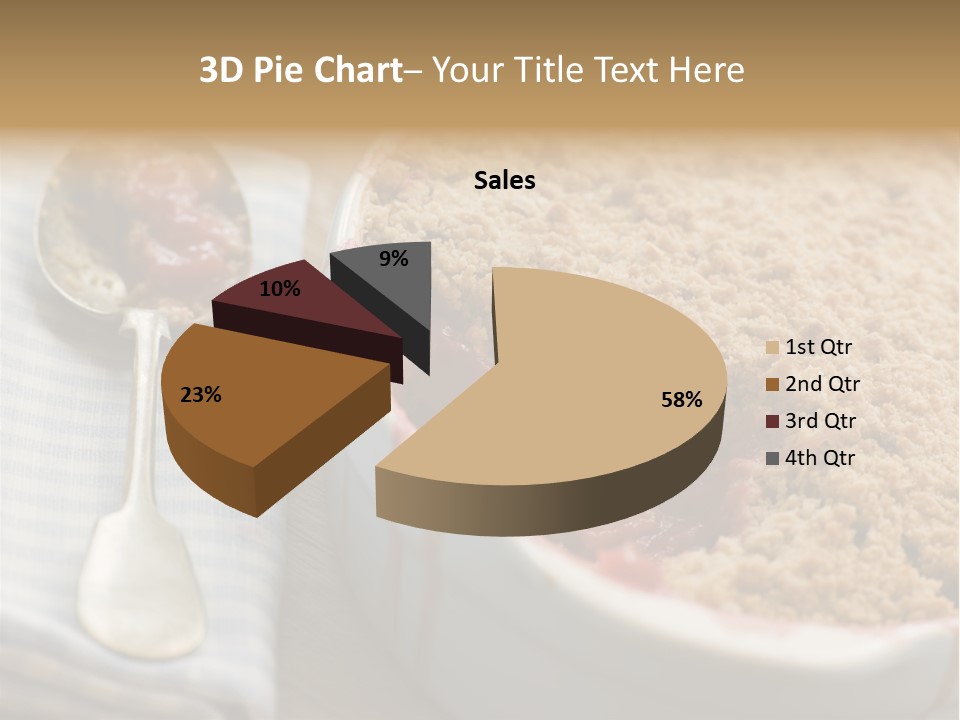 Dish Of Rhubarb And Blood Orange Crumble PowerPoint Template