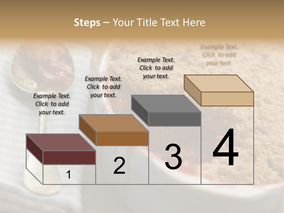 Dish Of Rhubarb And Blood Orange Crumble PowerPoint Template