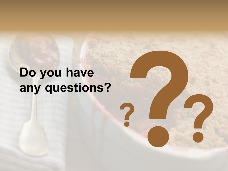 Dish Of Rhubarb And Blood Orange Crumble PowerPoint Template