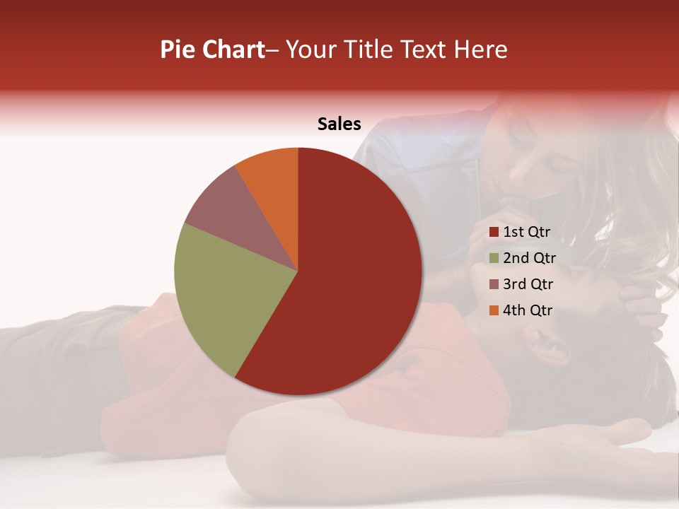 Female Nurse Using A Resuscitation Mask On A Young Unconscious Boy. Focus To Boy. PowerPoint Template