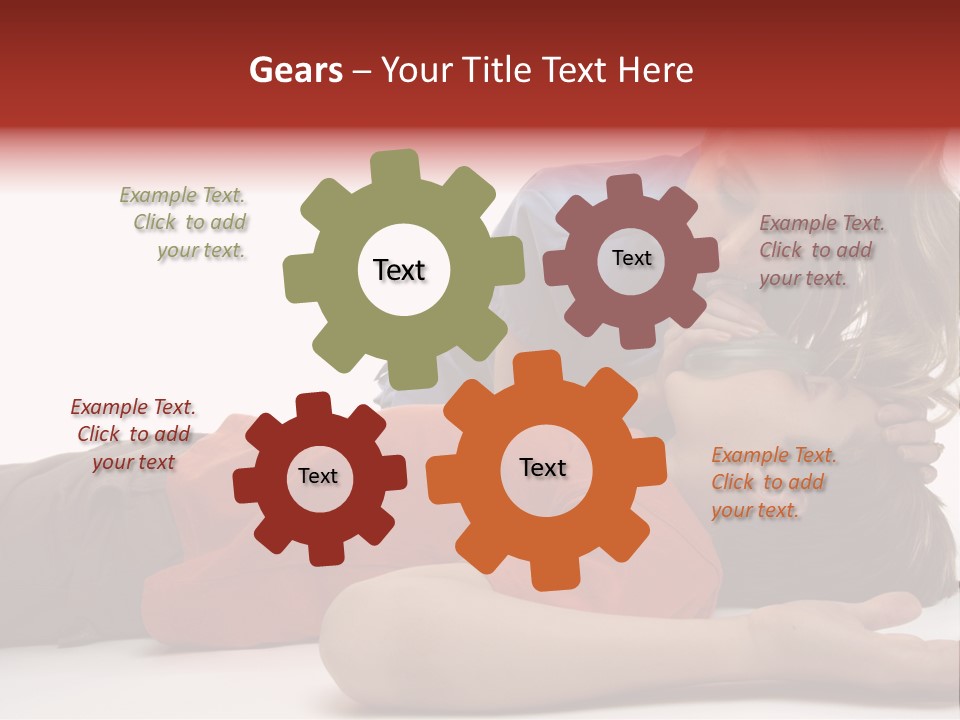 Female Nurse Using A Resuscitation Mask On A Young Unconscious Boy. Focus To Boy. PowerPoint Template