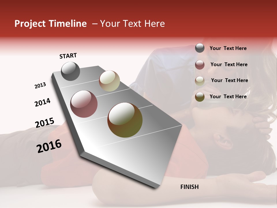 Female Nurse Using A Resuscitation Mask On A Young Unconscious Boy. Focus To Boy. PowerPoint Template