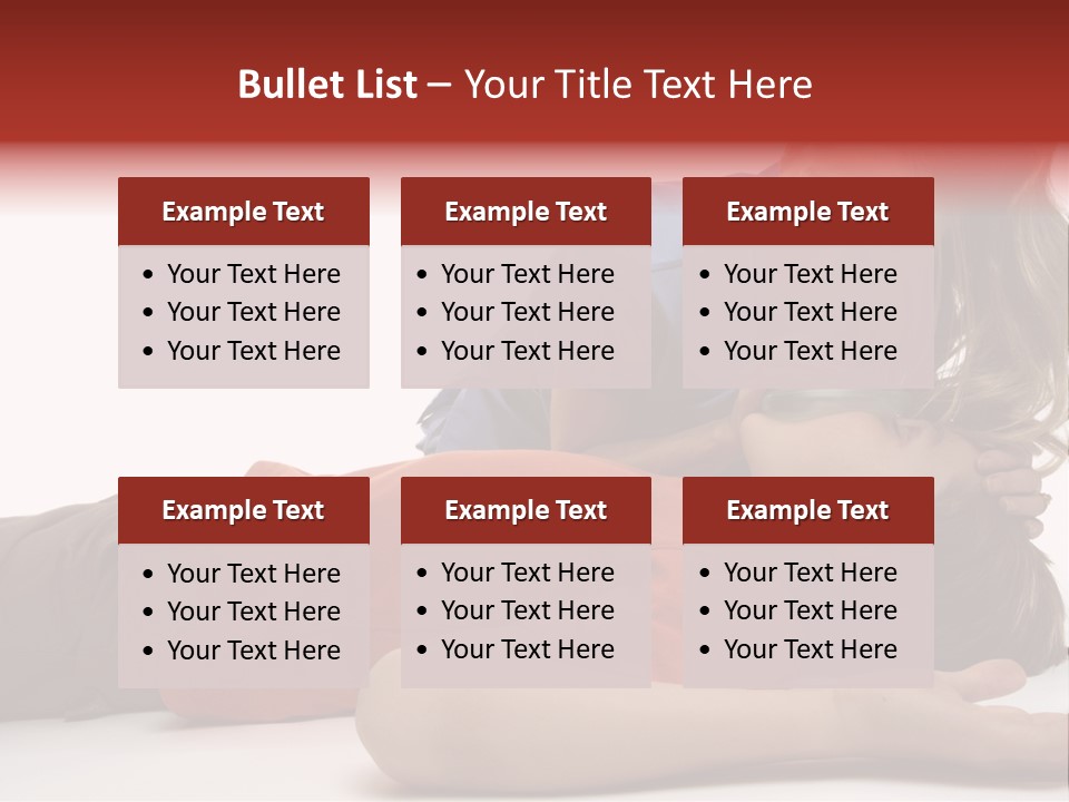 Female Nurse Using A Resuscitation Mask On A Young Unconscious Boy. Focus To Boy. PowerPoint Template