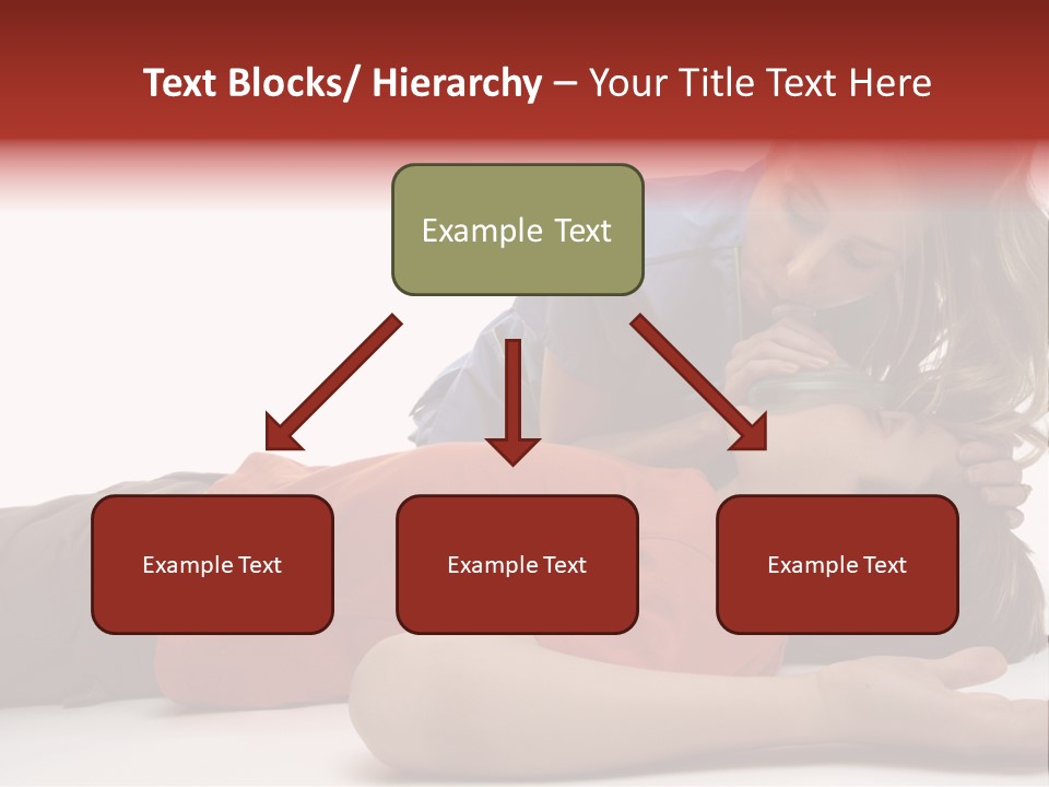 Female Nurse Using A Resuscitation Mask On A Young Unconscious Boy. Focus To Boy. PowerPoint Template
